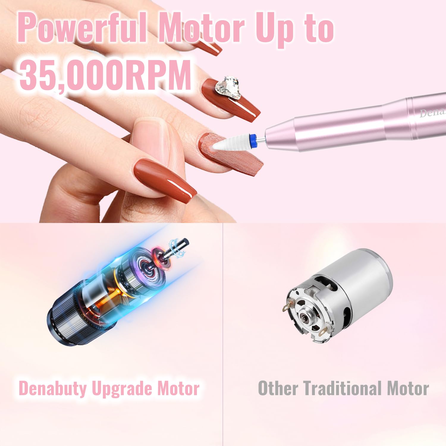 Detalle 2 de Denabuty Nagelfräser 35000 U/min Nagelbohrer