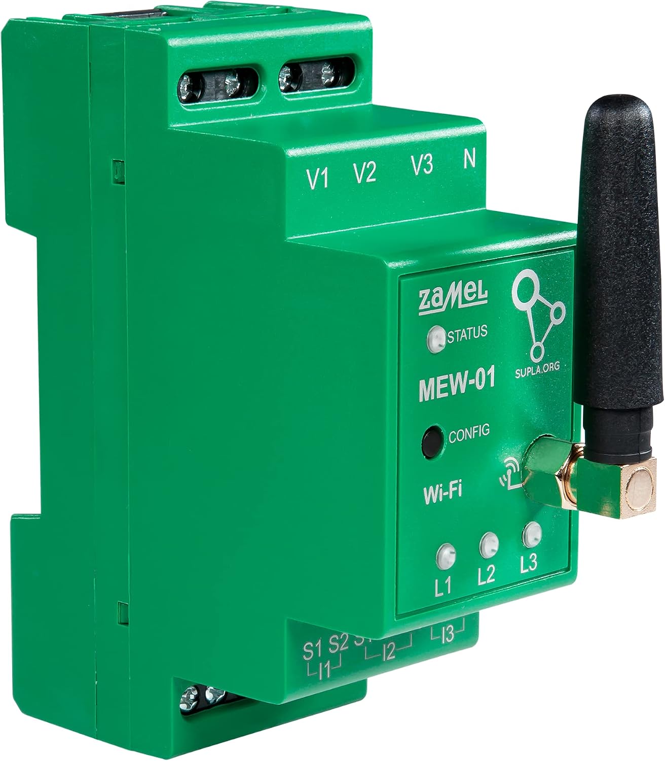 Detalle 2 de Zamel Supla MEW-01/ANT – trójfazowy monitor energii Wi-Fi z anteną zewnętrzną