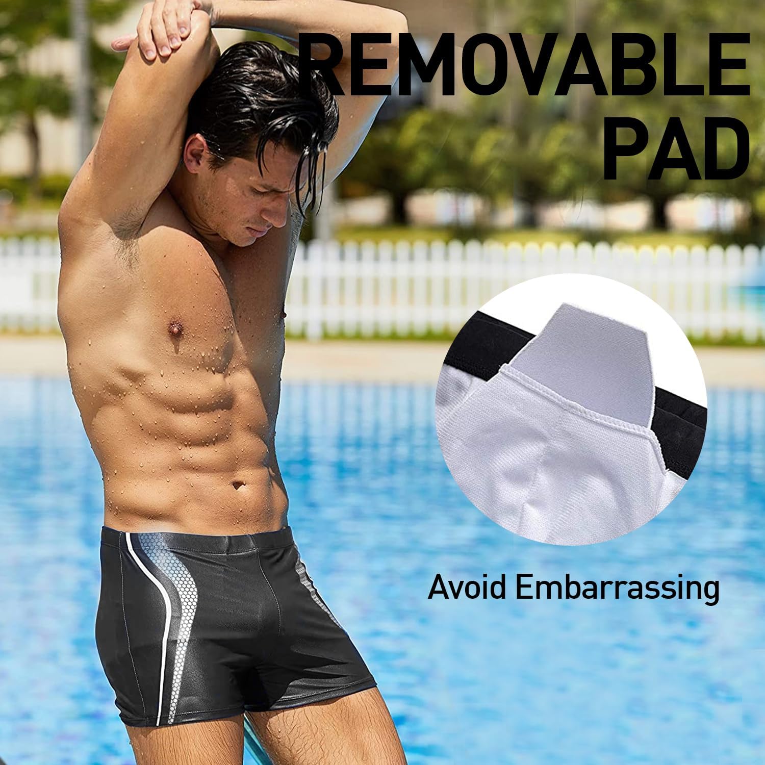 Detalle de Arcweg Men's Swimming Trunks Shorts with Removable Pad