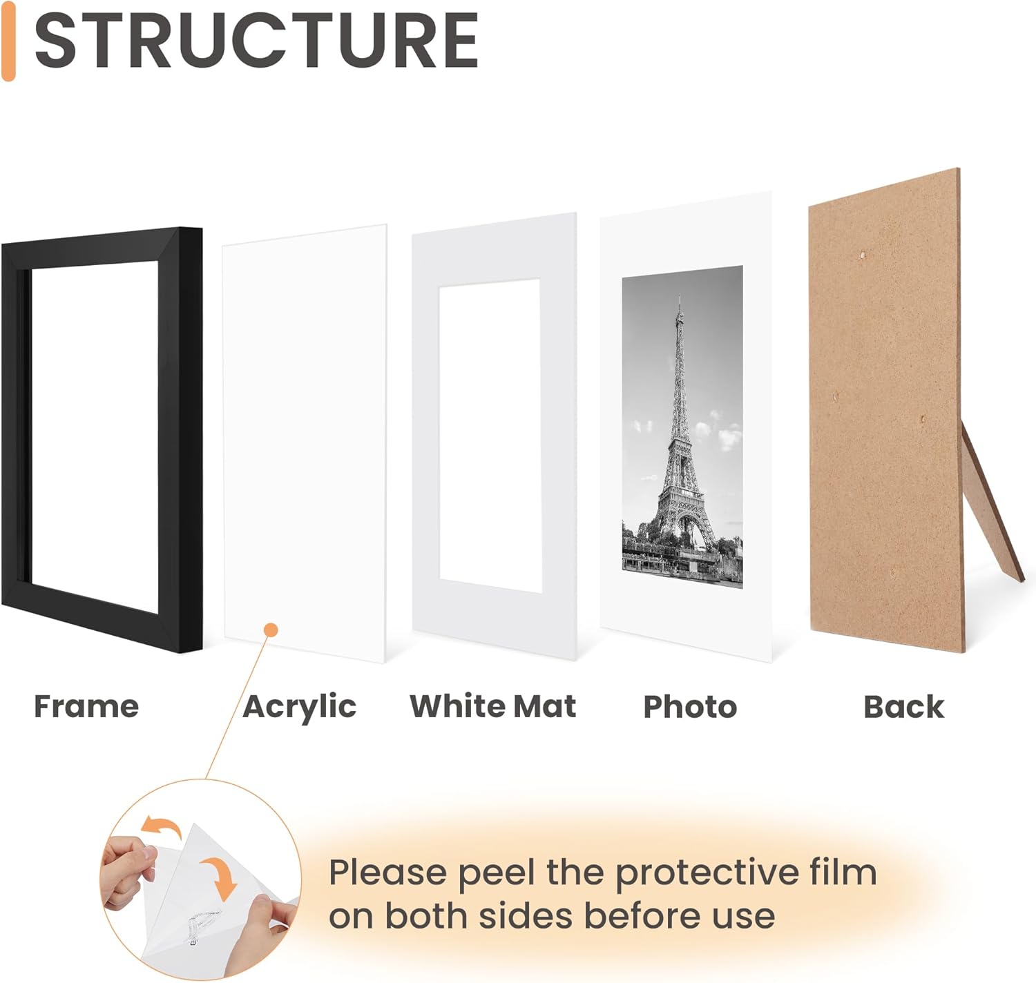 Thumbnail 3 de upsimples 8.5x11 Picture Frame Set 10 🖼