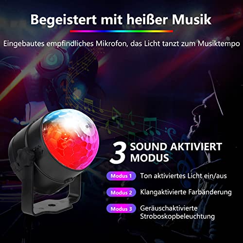 Thumbnail 1 de CATPOWER 2er-Pack Discokugel Partylicht mit Fernbedienung – Musikgesteuert, tragbar für Indoor & Outdoor