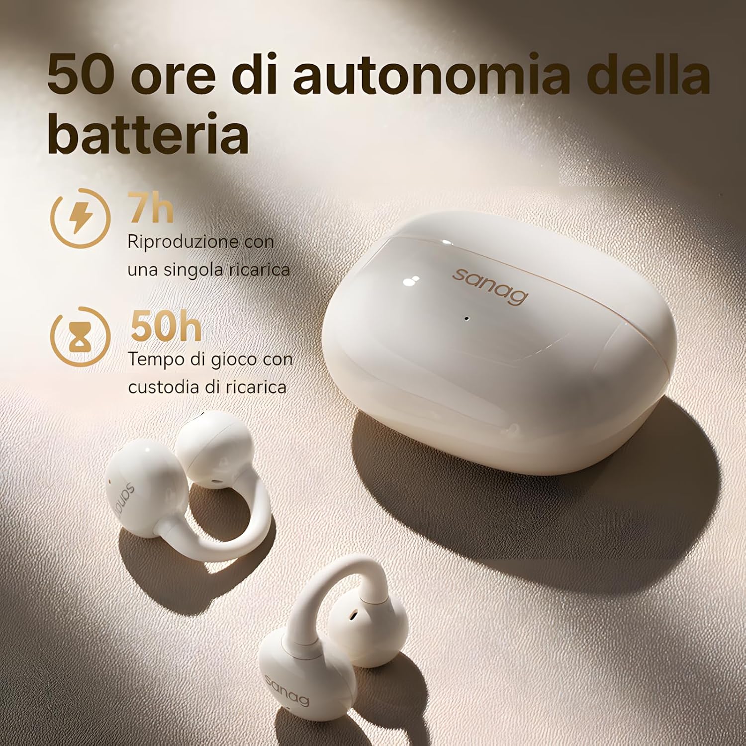 Detalle 2 de SANAG Z60S Auricolari Open Ear 50 Ore 📢