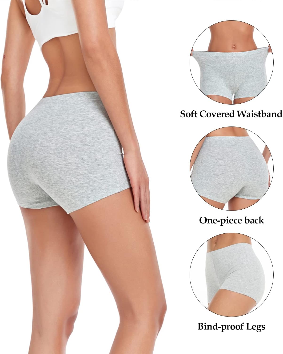 Thumbnail 1 de wirarpa Damen Baumwolle Boxershorts/Radlerhose unter Kleid – 4er Pack