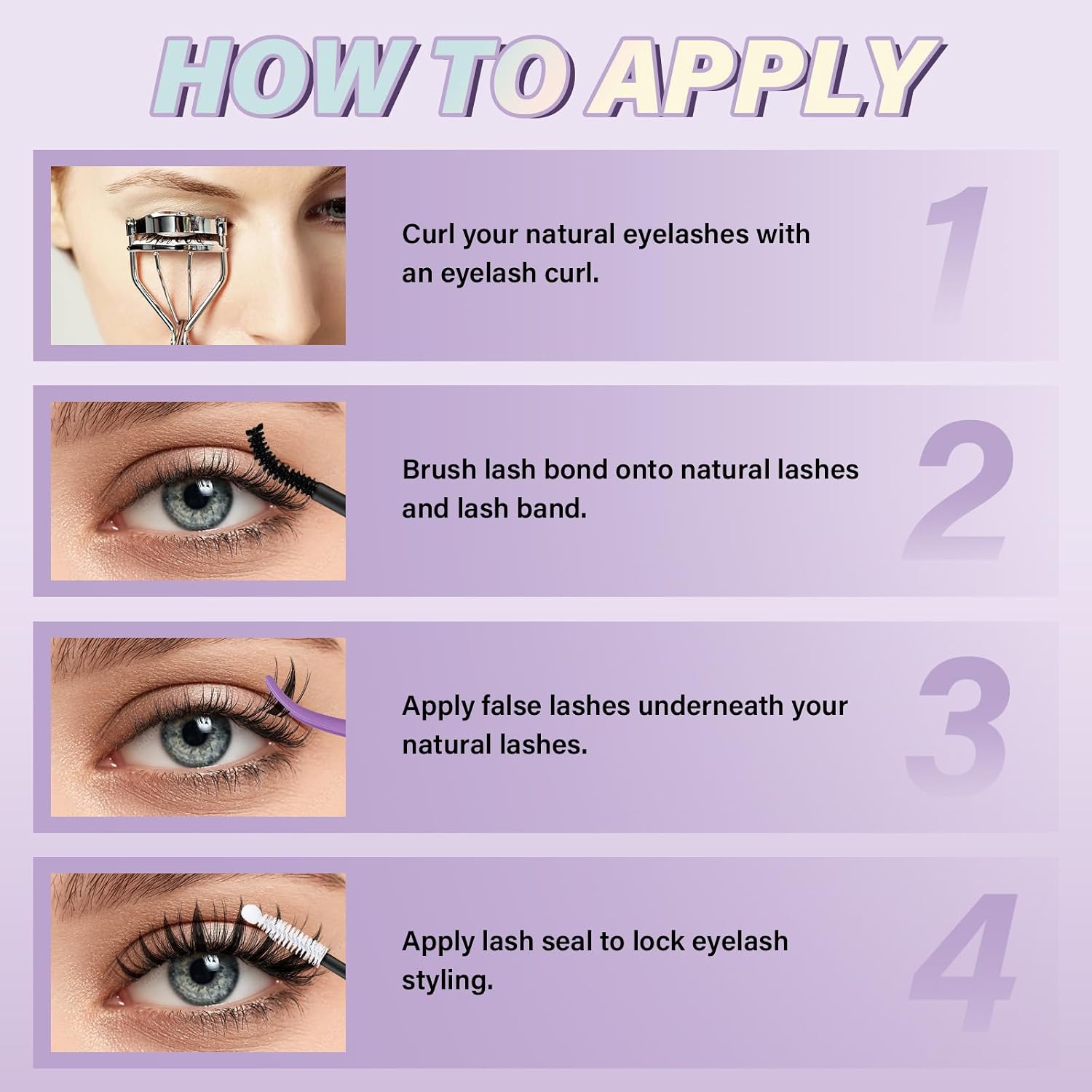 Thumbnail 5 de B&Q Fairy Lash Clusters: DIY Manga Lash Extensions for Home Use (144pcs, 0.3mm Invisible Band, Waterproof)