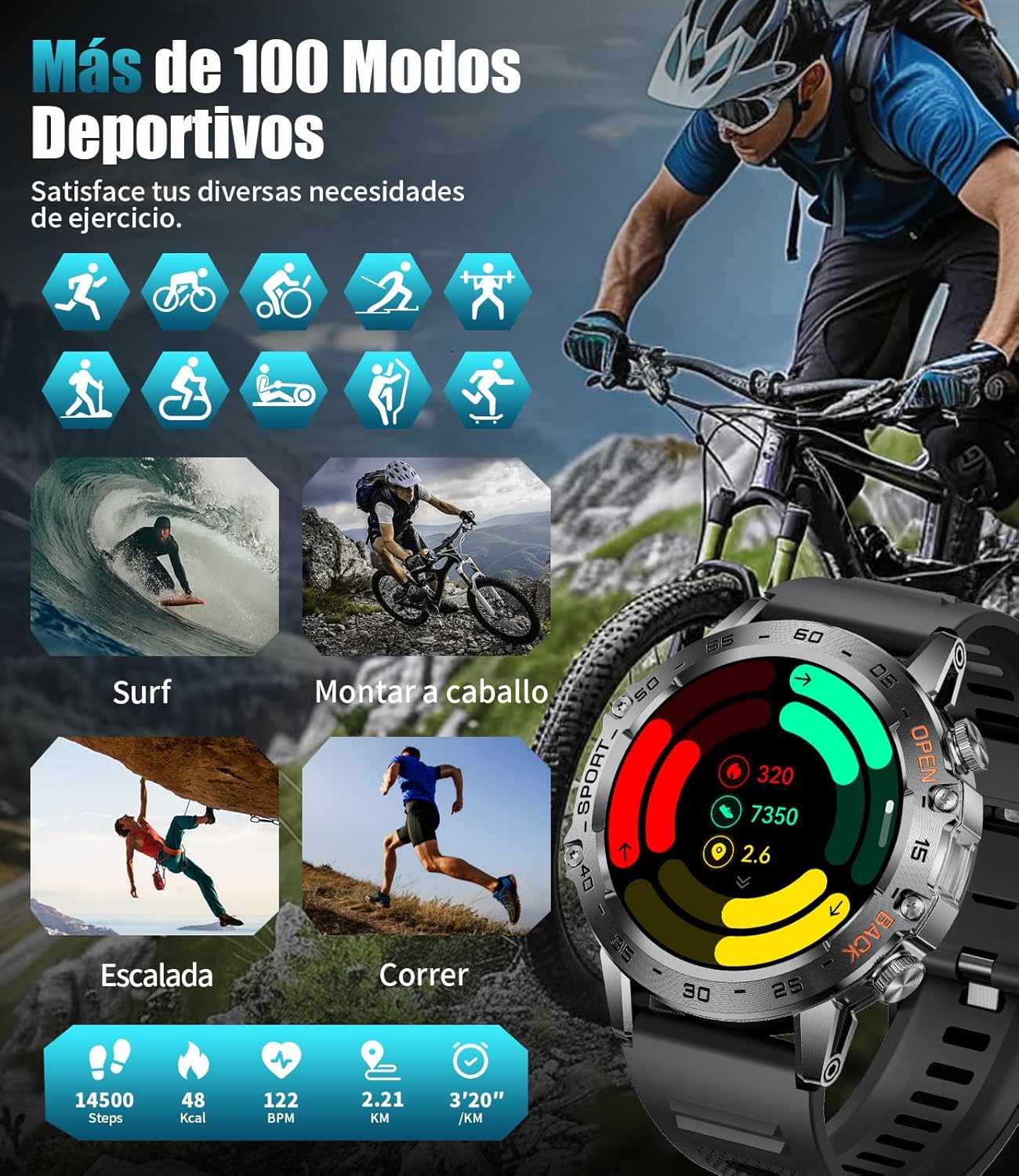 Thumbnail 4 de LIGE Reloj Inteligente Hombre con Llamadas y Monitor Fitness