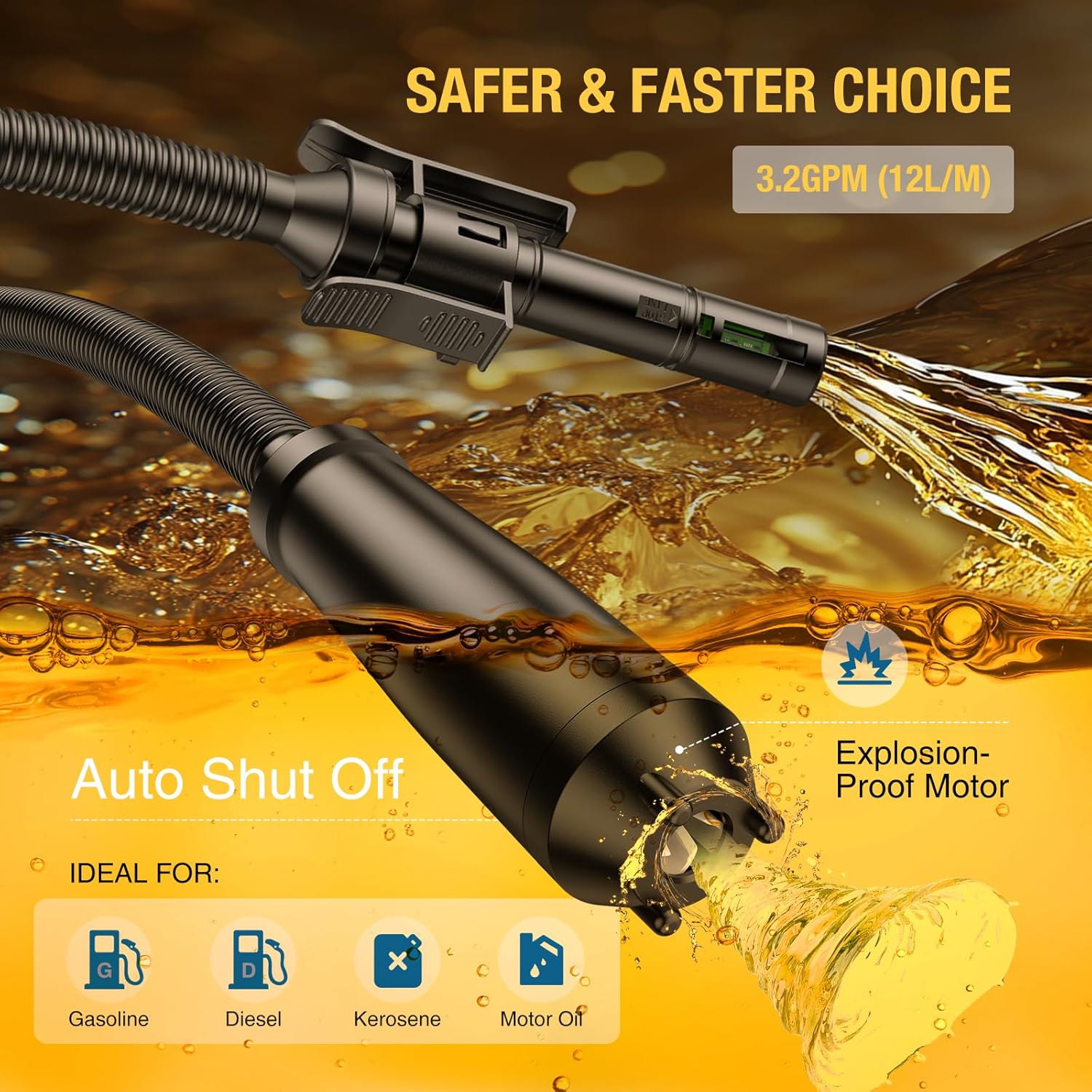 Thumbnail 2 de CRESTWAVE Cordless Fuel Transfer Pump (3.2 GPM) with Auto-Stop and Battery Compatibility