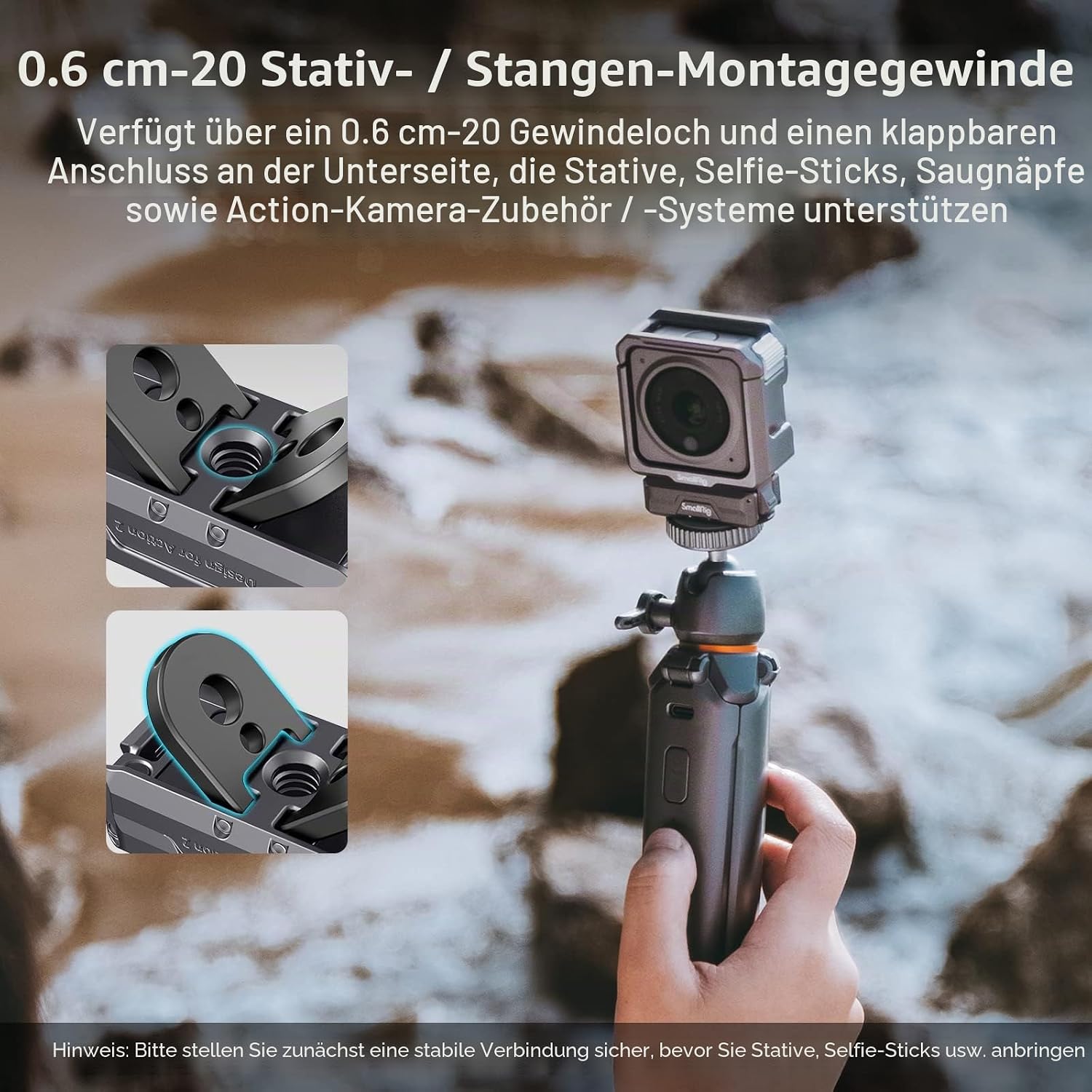 Detalle 2 de SMALLRIG 3662B Magnetische Adapterhalterung für Osmo Action 5