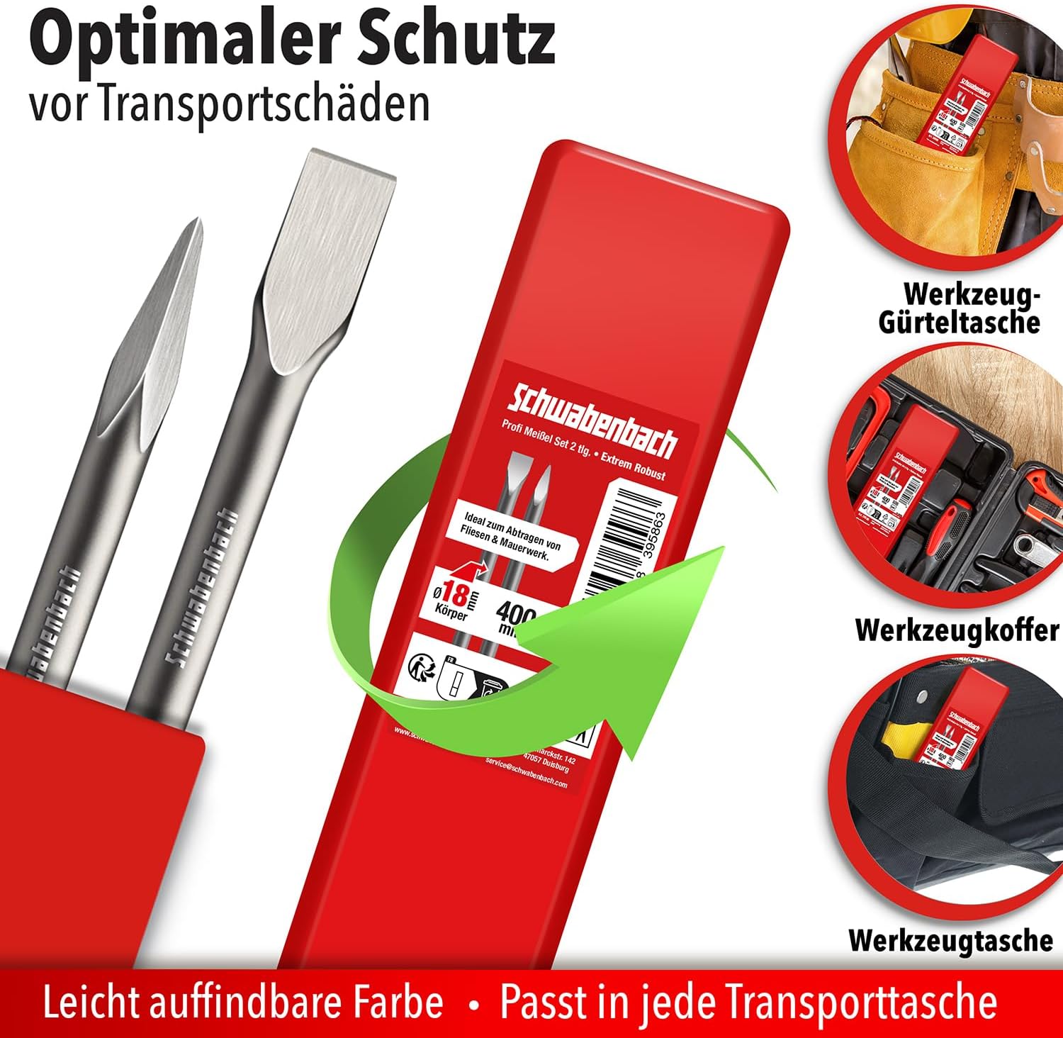 Thumbnail 4 de SCHWABENBACH Set Scalpelli SDS Max 400 mm