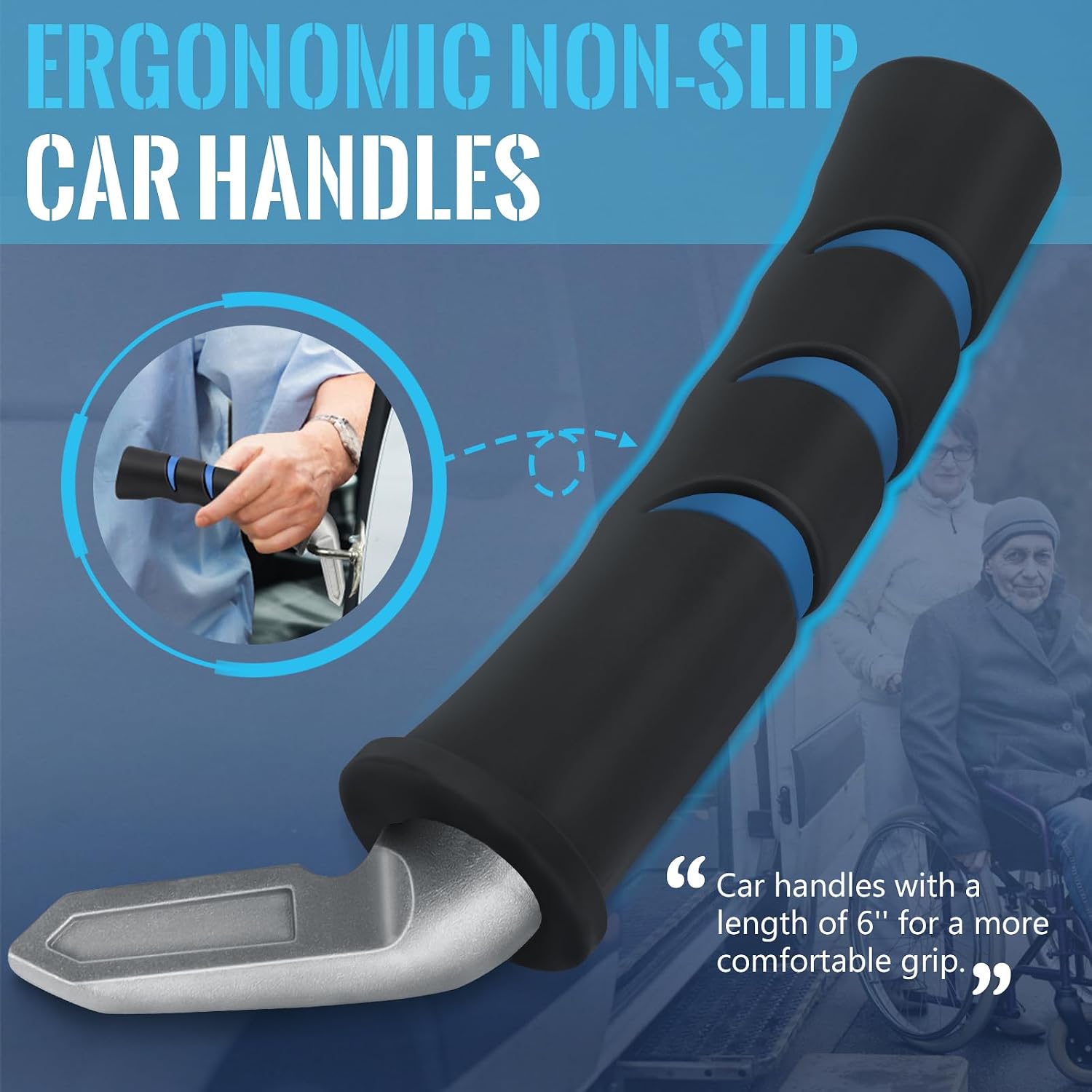 Thumbnail 4 de Milifox 2 Pack Car Door Handle for Disabled Elderly – Portable Handly Car Handle Assist Mobility Aid