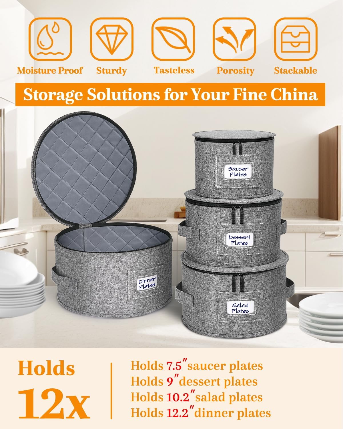 Detalle de punemi China Storage Containers 4-piece dish storage set