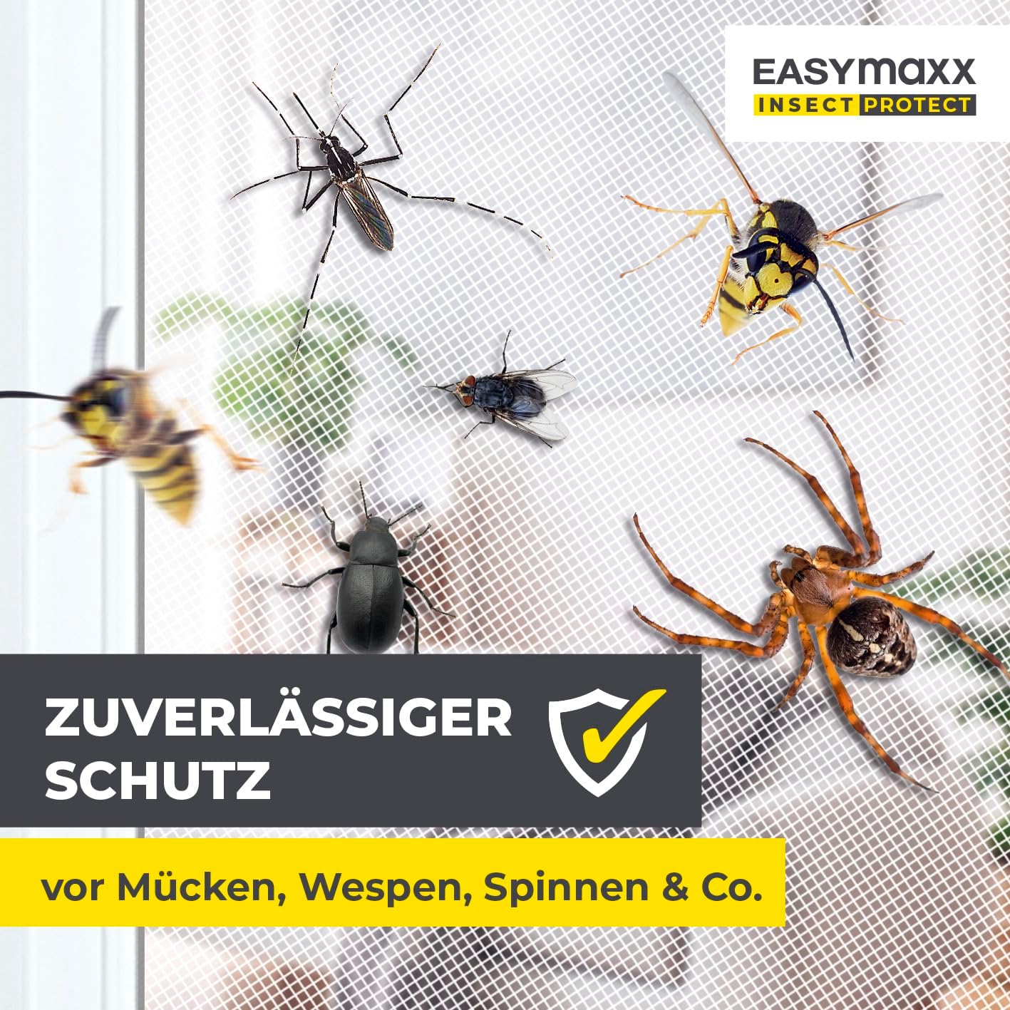 Thumbnail 3 de EASYmaxx Insect Protect Fliegengitter fürs Fenster mit Magnetbefestigung, zuschneidbar bis 130 x 150 cm (weiß)
