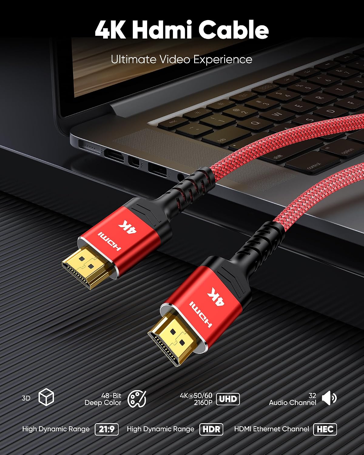Detalle 2 de Highwings 4K HDMI Cable 0.5m