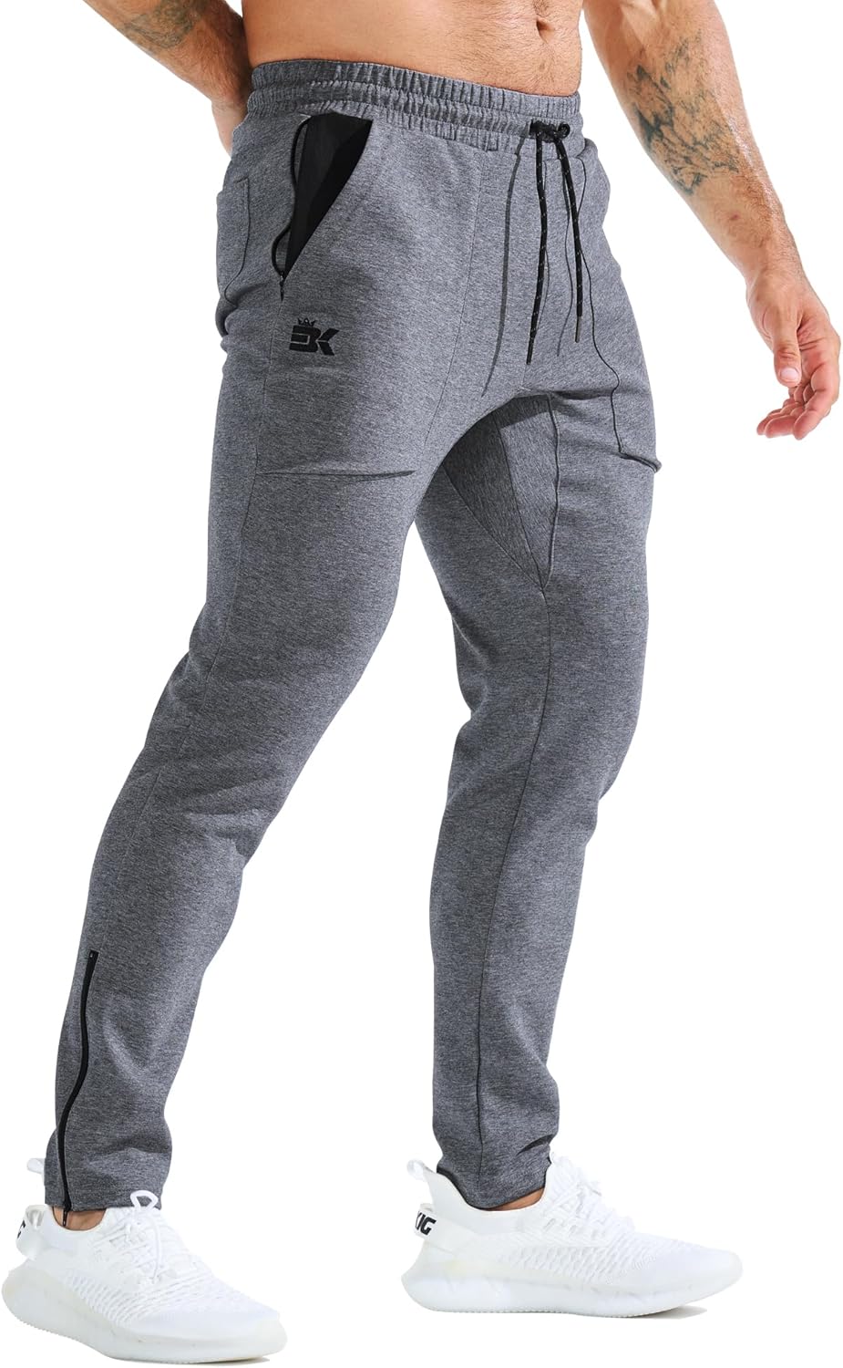Thumbnail 6 de BROKIG Mens Zero Armor Gym Jogger Bottoms with ankle zippers and zipped pockets