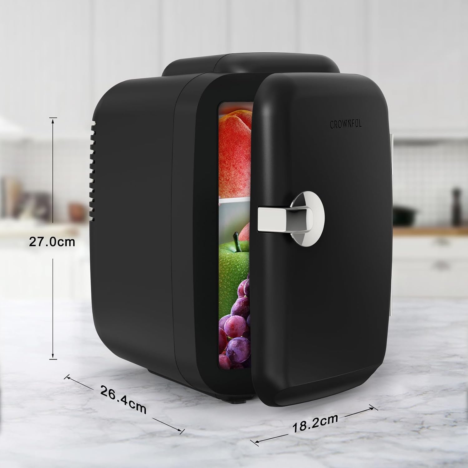 Thumbnail 6 de CROWNFUL Mini Fridge 4 Litre: Portable Cooler and Warmer for Skin Care, Cosmetics and Snacks