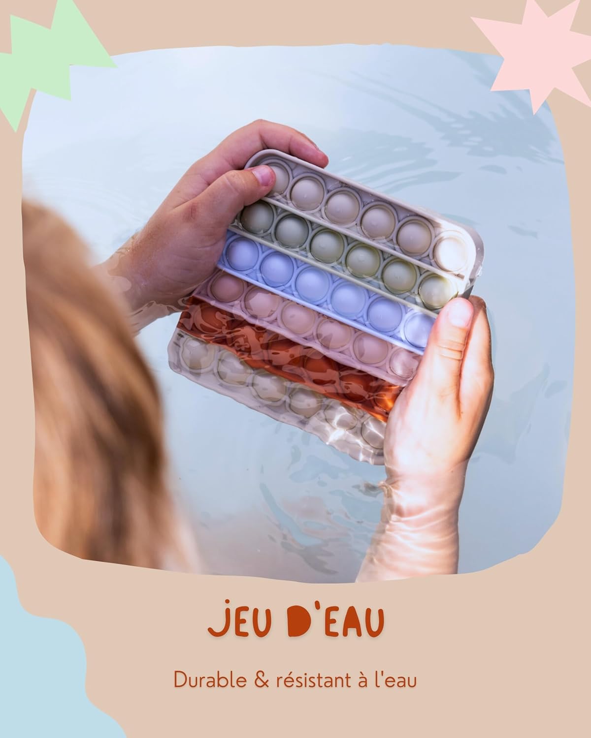 Detalle de Valino PopIt carré, jouet anti-stress pastel 🎨