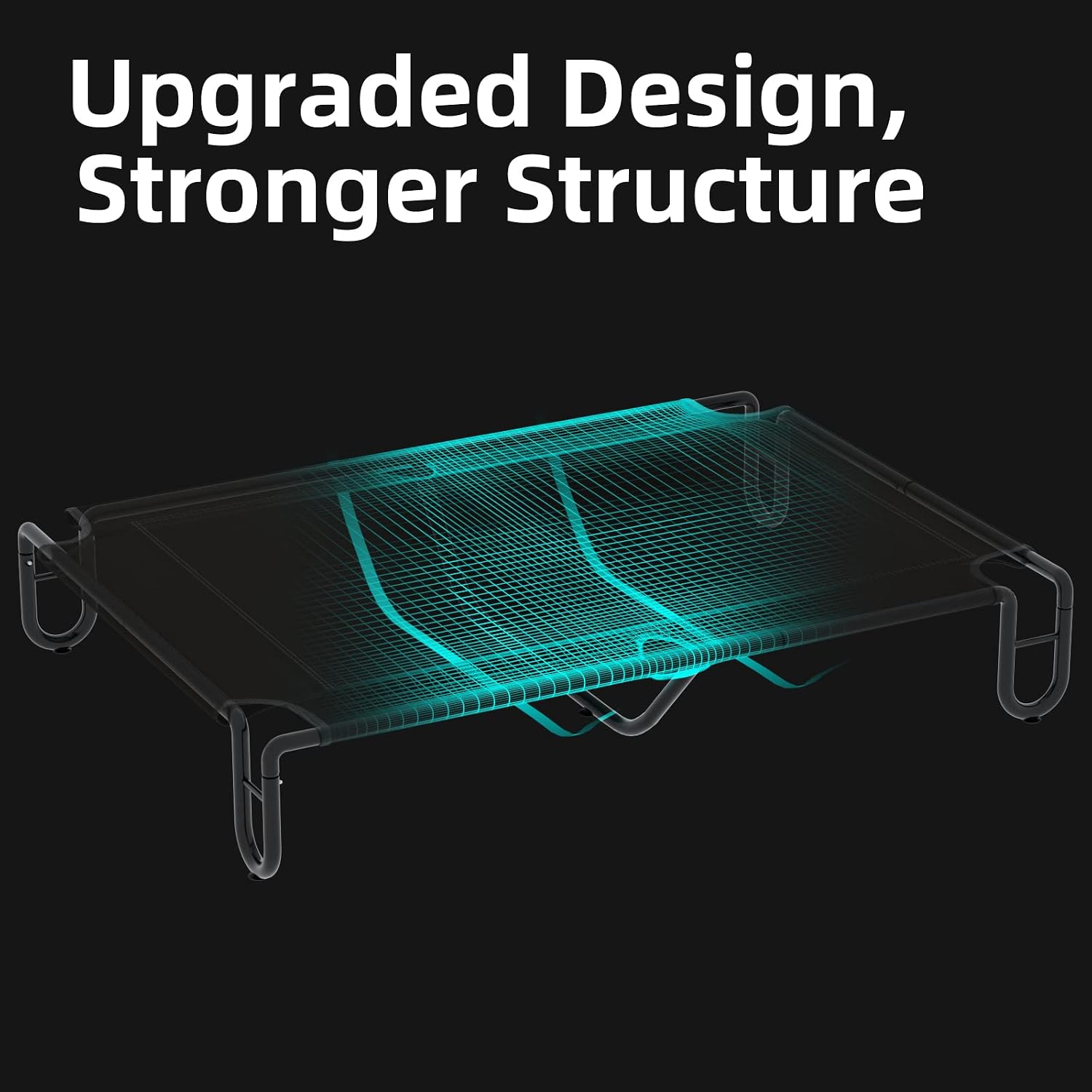 Detalle de FAYDUDU Elevated Dog Bed: Portable Raised Mesh Bed for Indoor and Outdoor Use