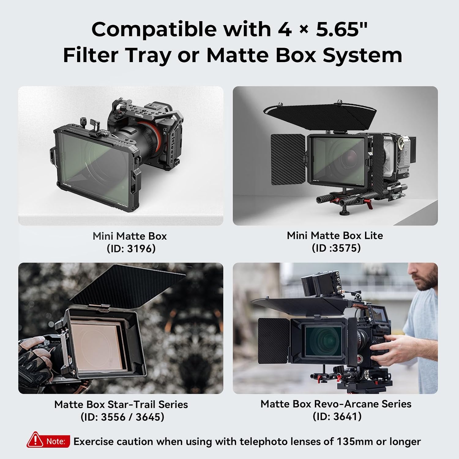 Detalle de SmallRig 4 x 5,65" Quadratischer Weißer Diffusionsfilter 1/4 (4742) – kompatibel mit Matte Box