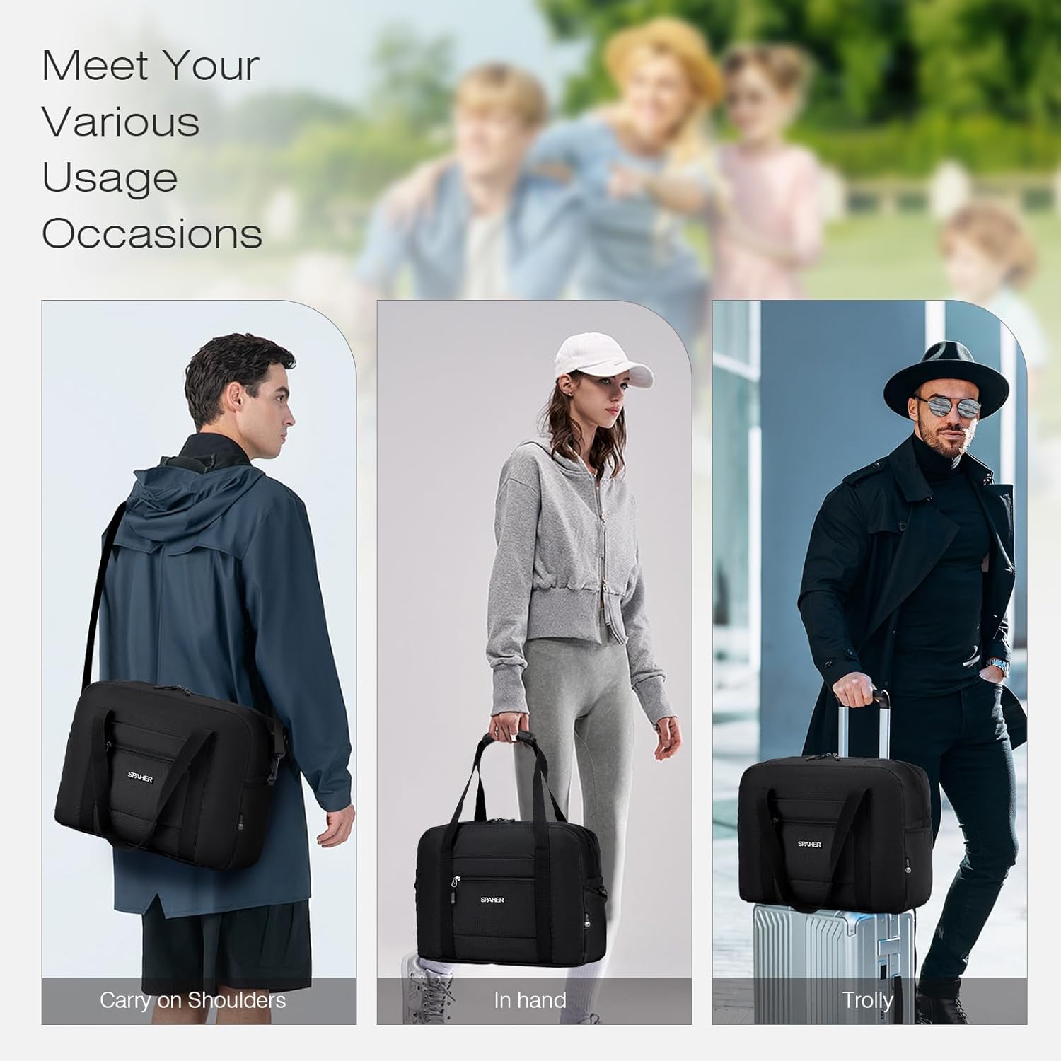 Detalle de SPAHER British Airways Cabin Bag 40x30x15 Foldable Travel Duffle