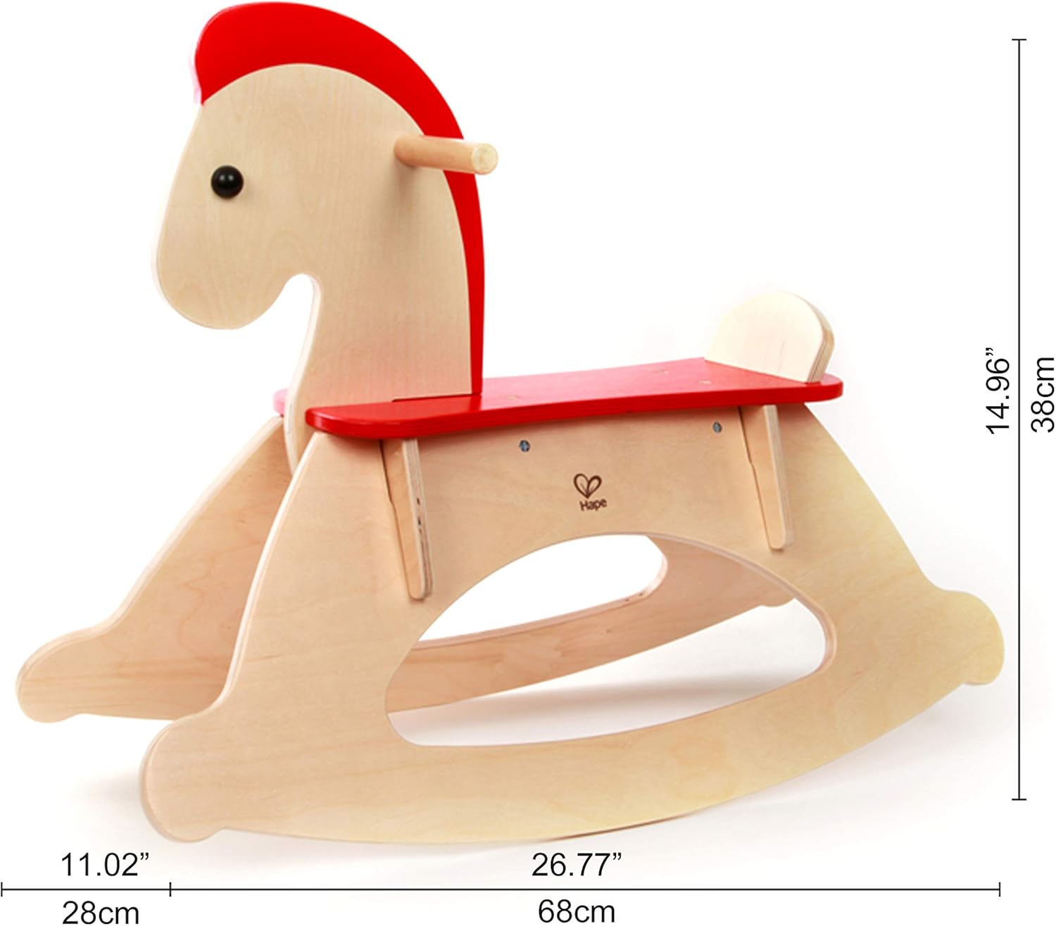 Detalle 2 de Hape E0100 Cavallino a dondolo con barandilla regolabile