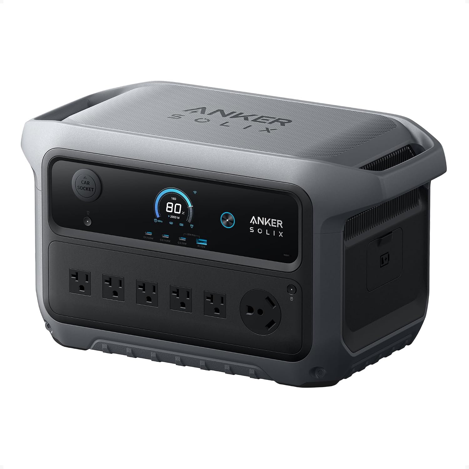 Detalle de Anker SOLIX C2000 Gen 2 A1783 Portable Power Station, 2,048Wh, 2,400W