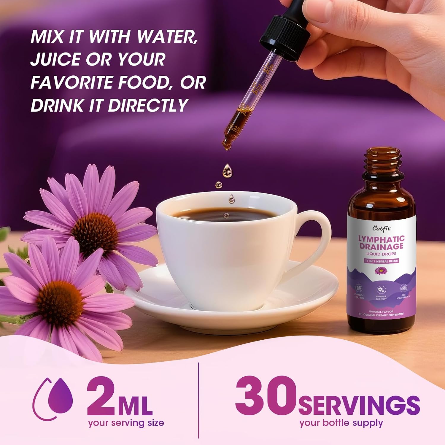 Thumbnail 6 de Catfit Lymphatic Drainage Drops 2 fl oz