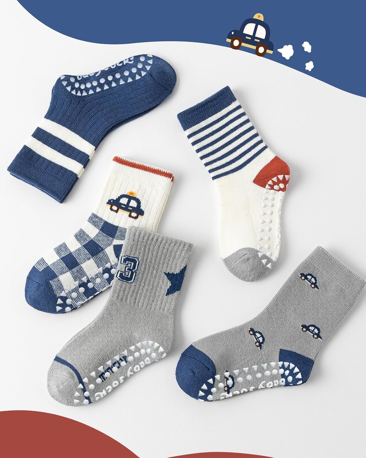 Thumbnail 5 de Kyopp Stoppersocken Kinder 5 Paar mit 78,6%