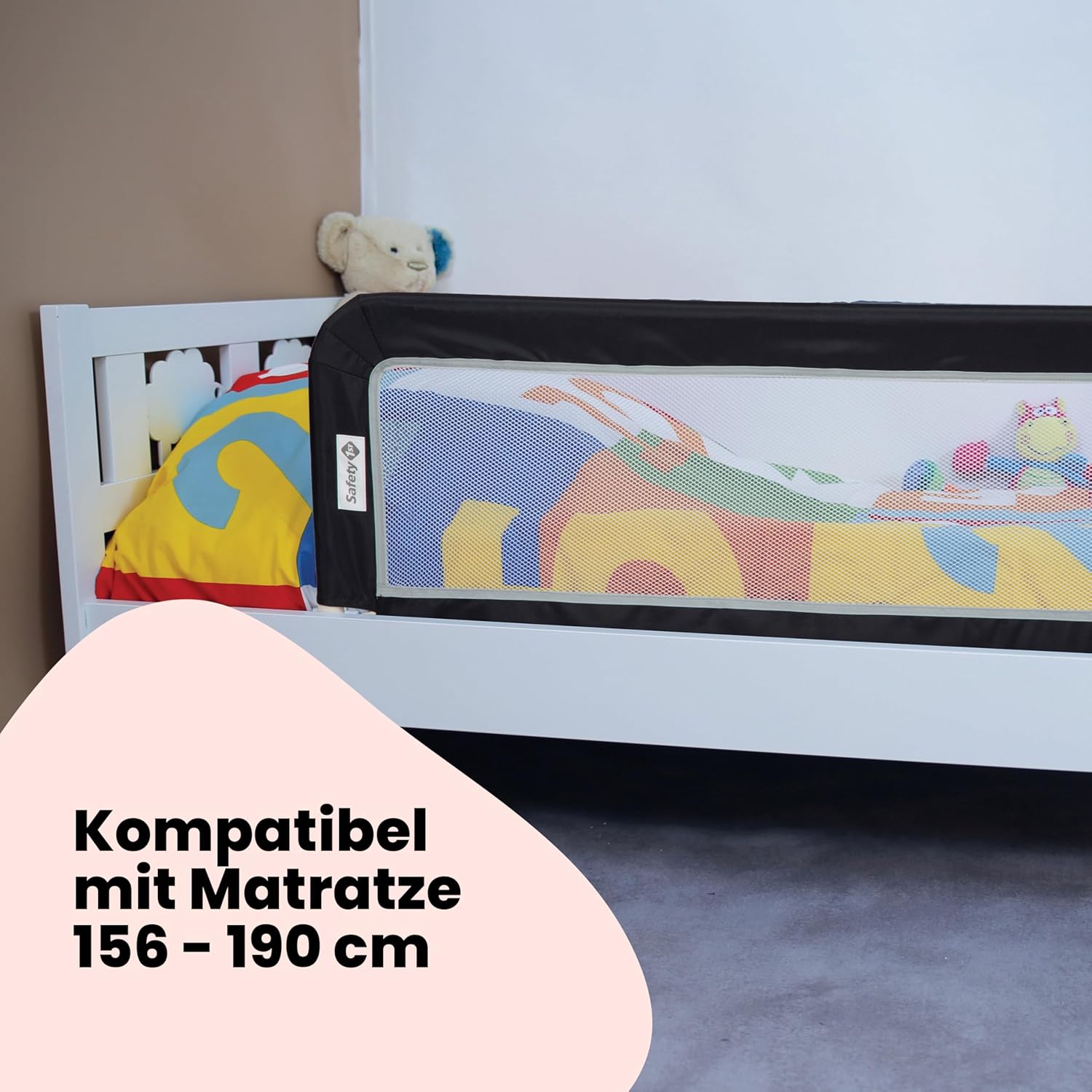 Detalle de Safety 1st Portable Bed Rail – zusammenklappbares Bettgitter für Reise und Zuhause