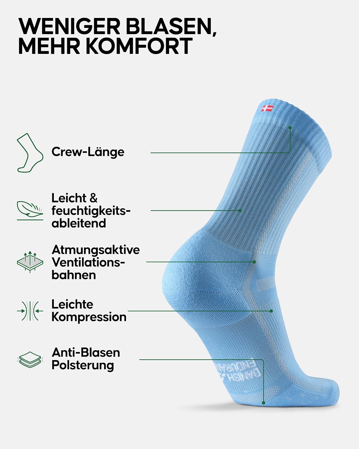 Detalle de Danish Endurance Crew Laufsocken 5 Paar