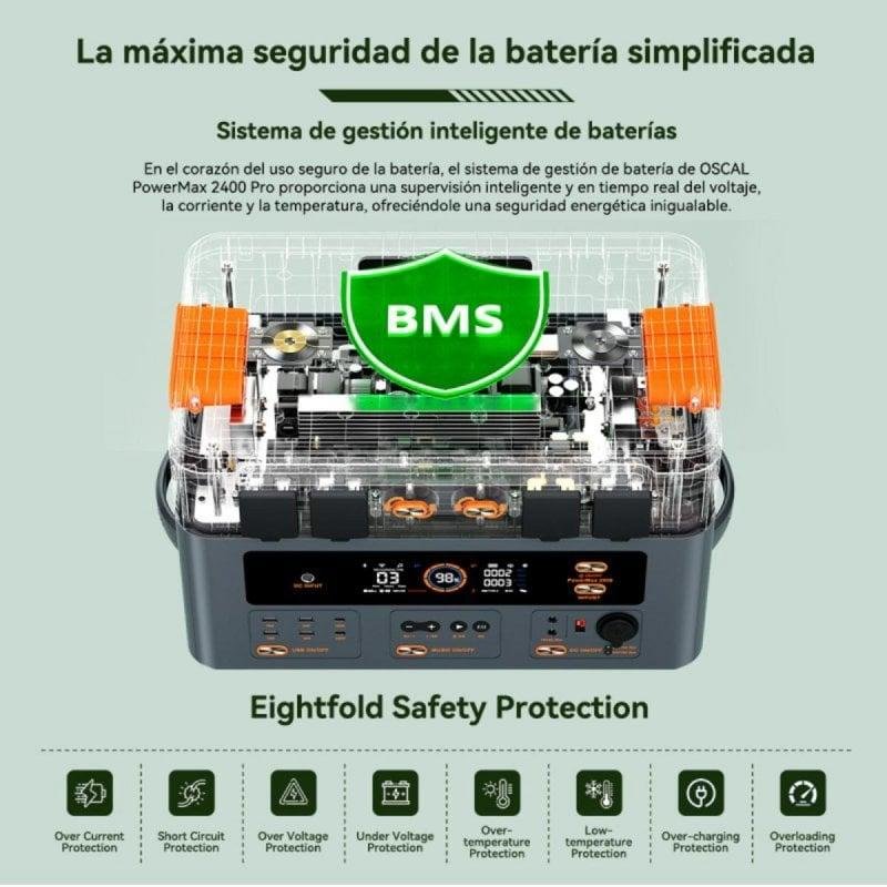 Detalle 2 de oscal PowerMax 2400 Pro 2016Wh 2400W