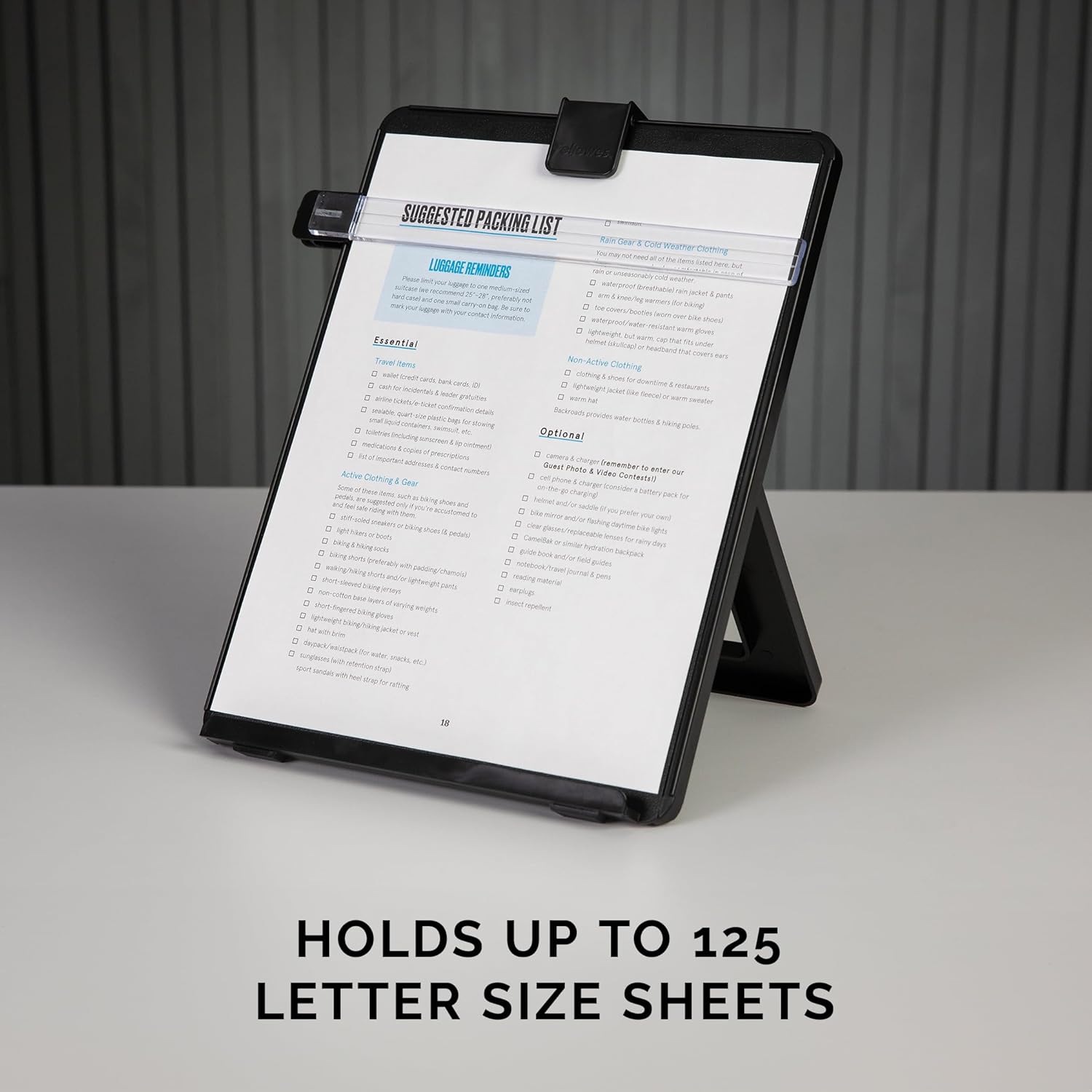 Detalle de Fellowes Porte-copies chevalet 125 feuilles