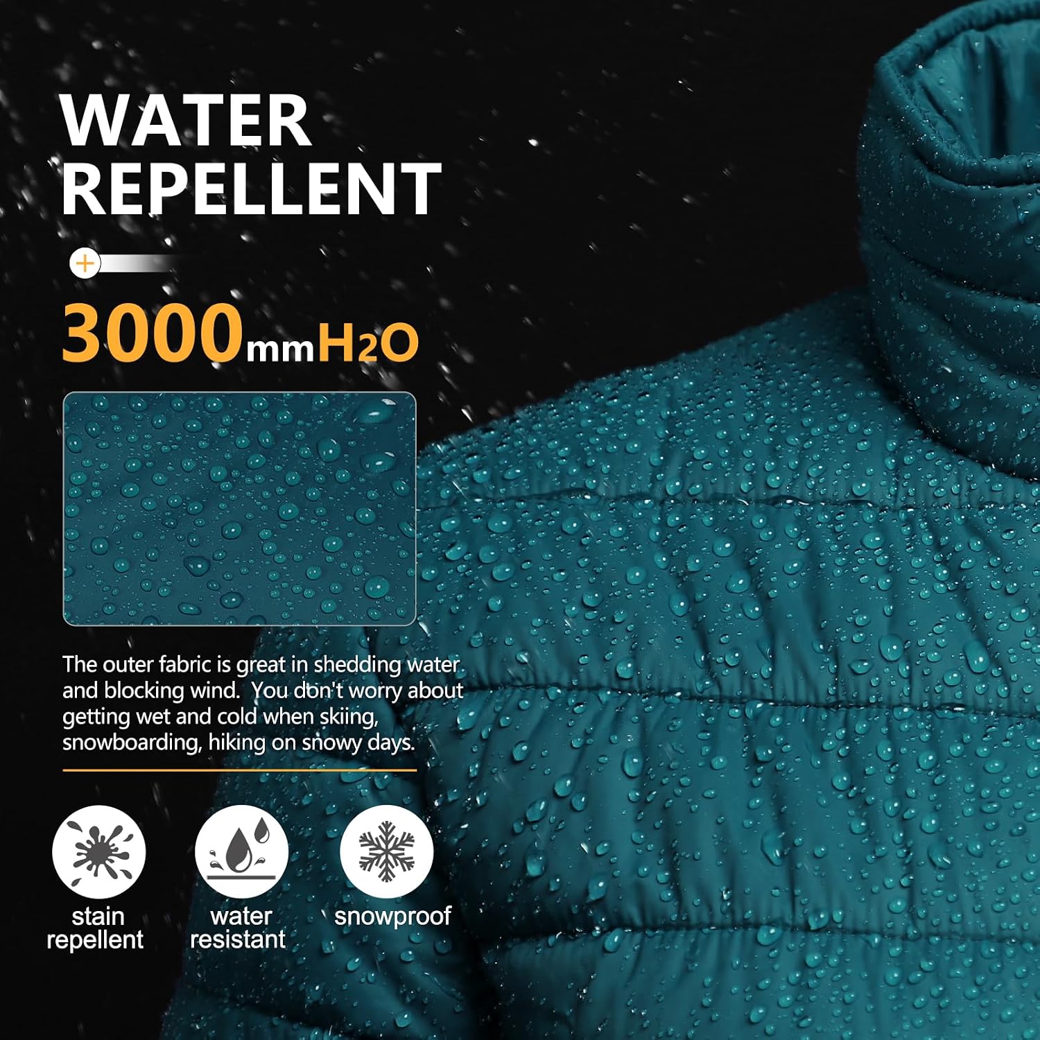 Detalle de Outdoor Ventures Womens Winter Lightweight Packable Puffer Jacket with Sorona insulation