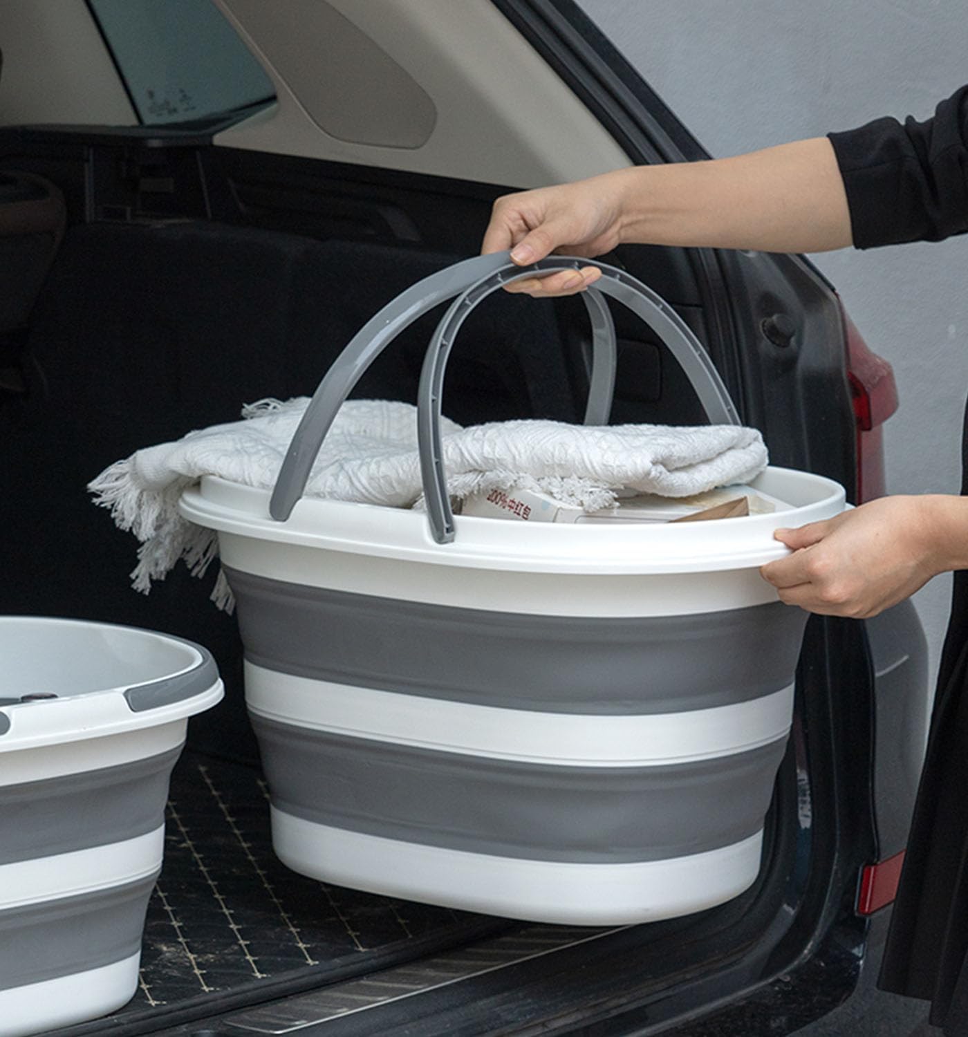 Thumbnail 5 de Zonopy ZP-Bucket 16L Collapsible Silicone Mop Bucket with Handles, Grey