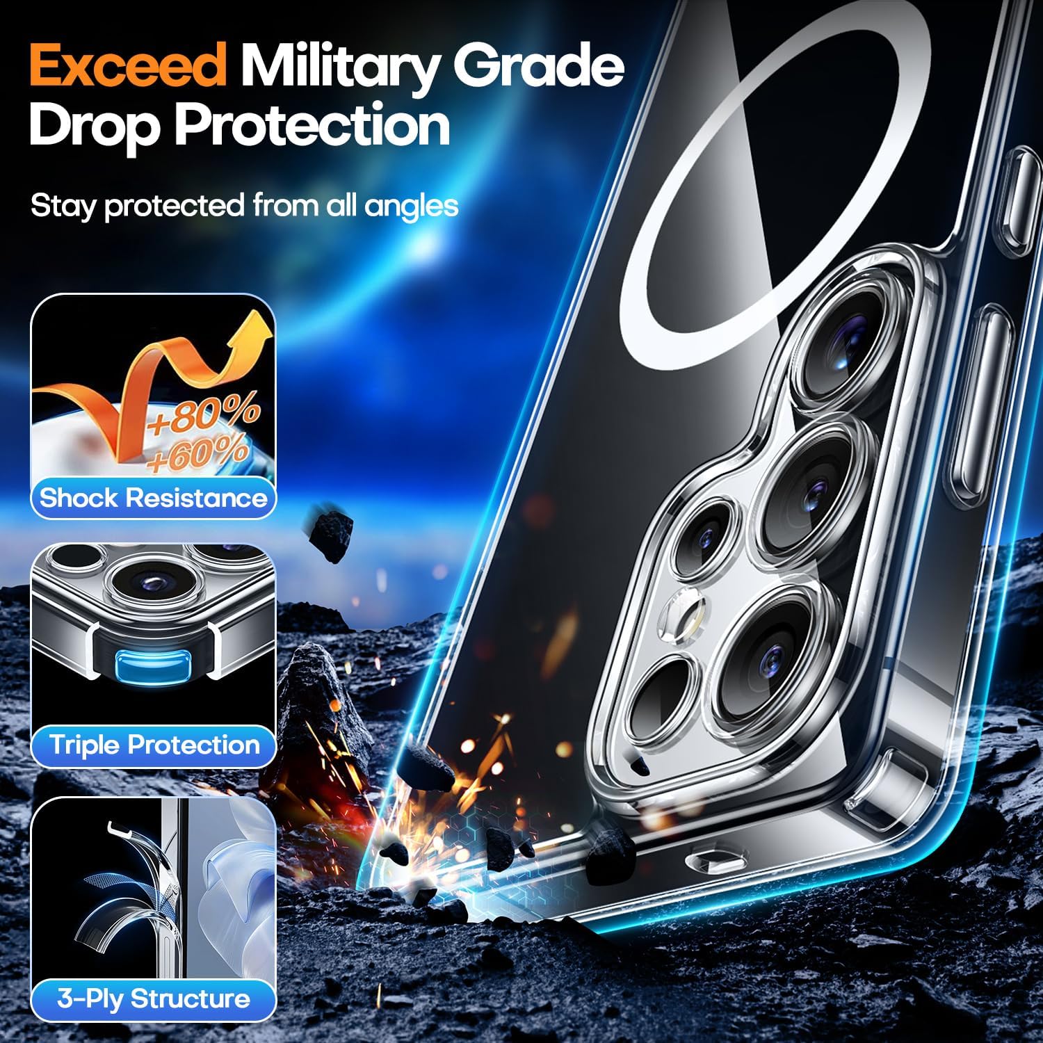 Thumbnail 3 de CANSHN Magnetic Galaxy S25 Ultra Case 6.9 Inch