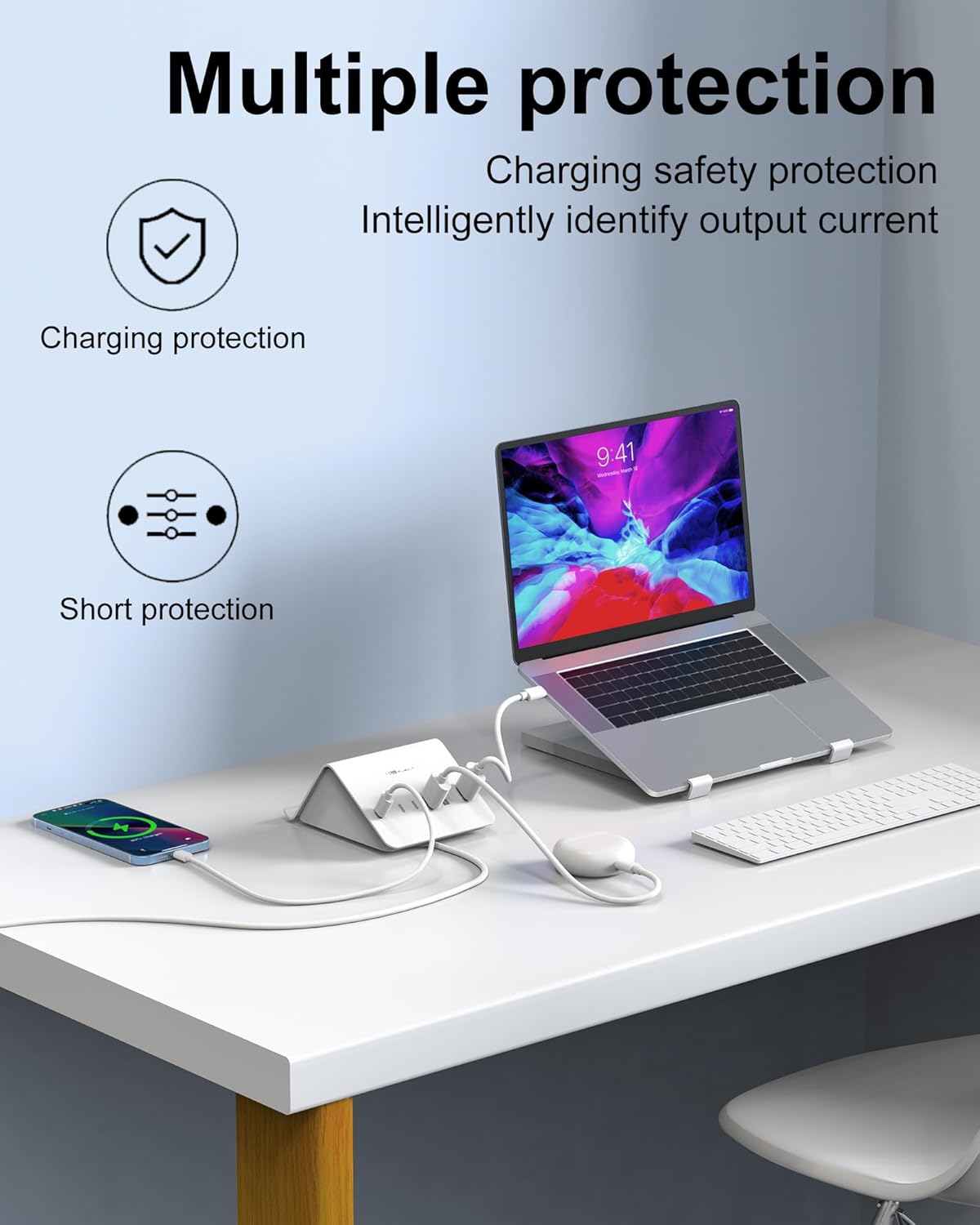 Thumbnail 2 de Qurzou USB Charging Station 25W USB Fast Charger Plug – 4‑Port, Compact Multi‑Device USB C Wall Charger