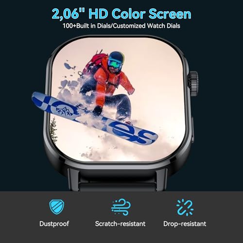 Detalle de uaue Montre Connectée Homme GPS 2,06AMOLED – 178+ sports, 5ATM Étanche, Bluetooth