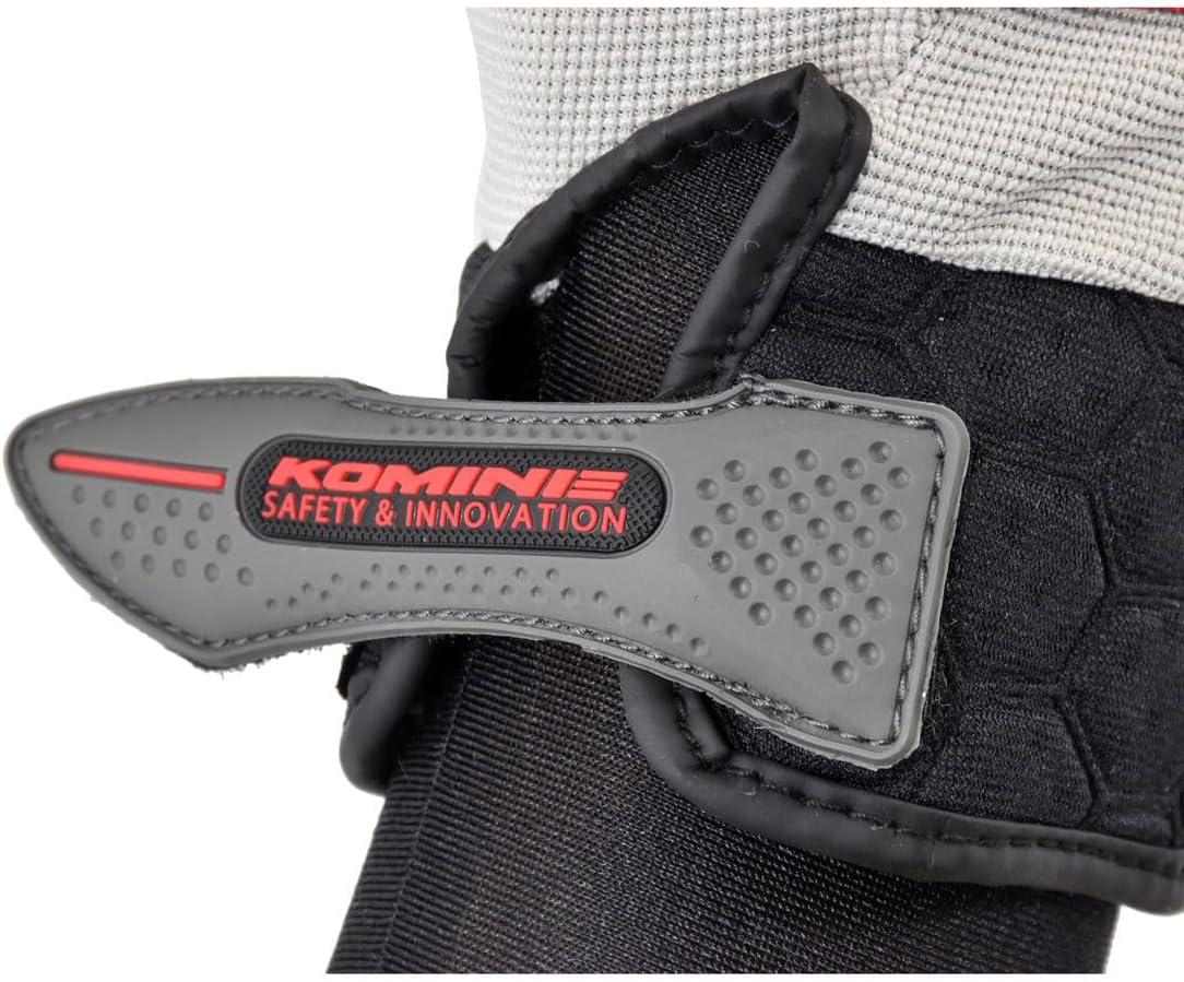Detalle de KOMINE GK-134 インストラクターグローブプロEX バイク用セミロンググローブ Grey/Red・M
