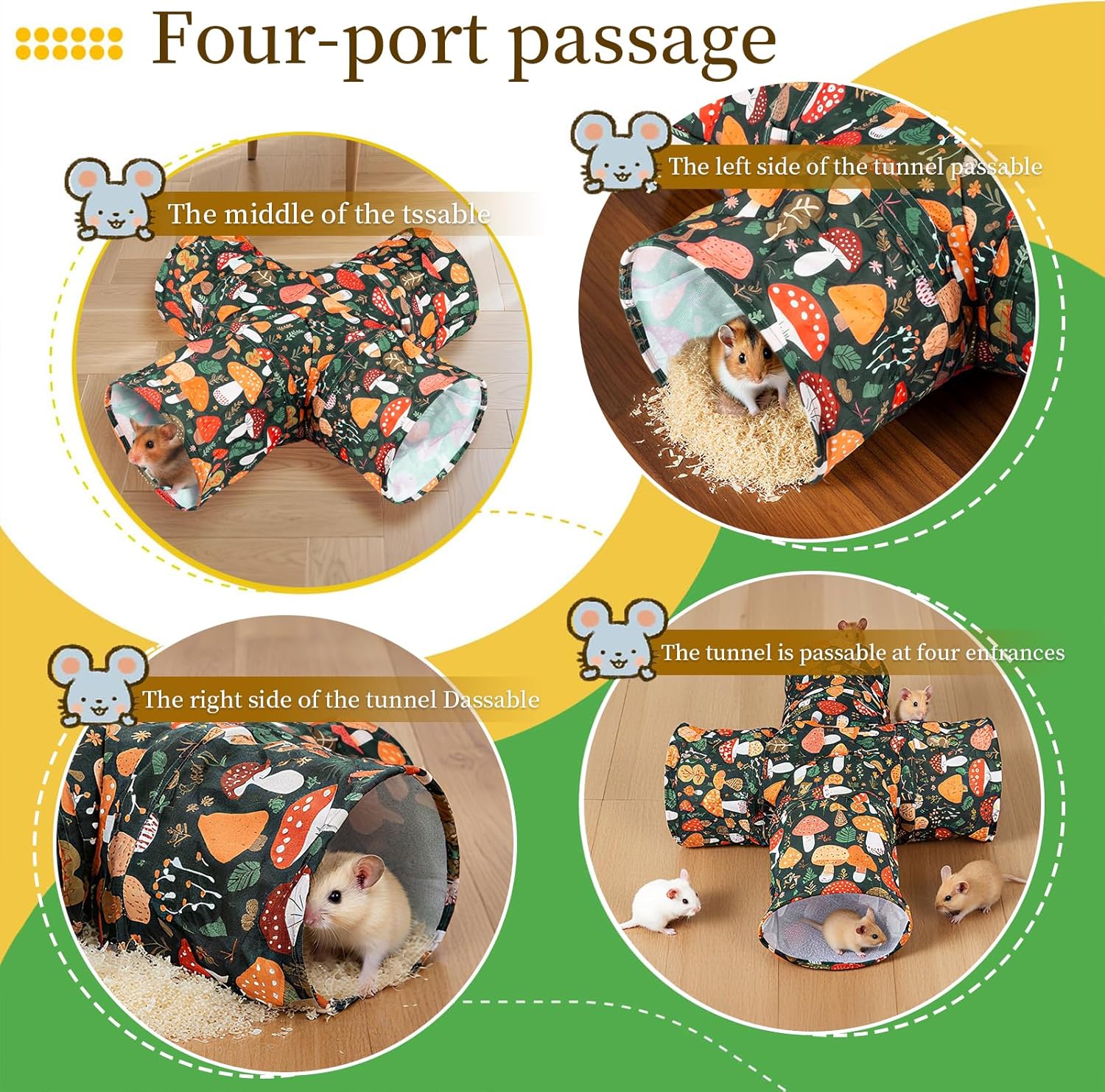 Thumbnail 3 de lisetar Meerschweinchentunnel 4-fach faltbar