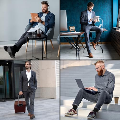 Detalle 2 de Effeet Socken Herren – 6 Paar Business Socken aus atmungsaktiver Baumwolle, Geschenkbox