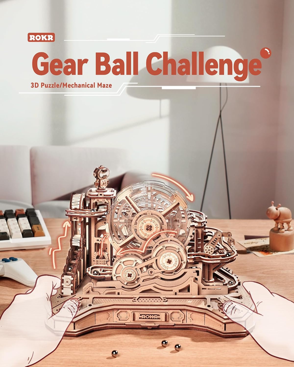 Thumbnail 1 de ROKR Gearball Challenge EGC01 Puzzle 3D con 653 pezzi 🧩
