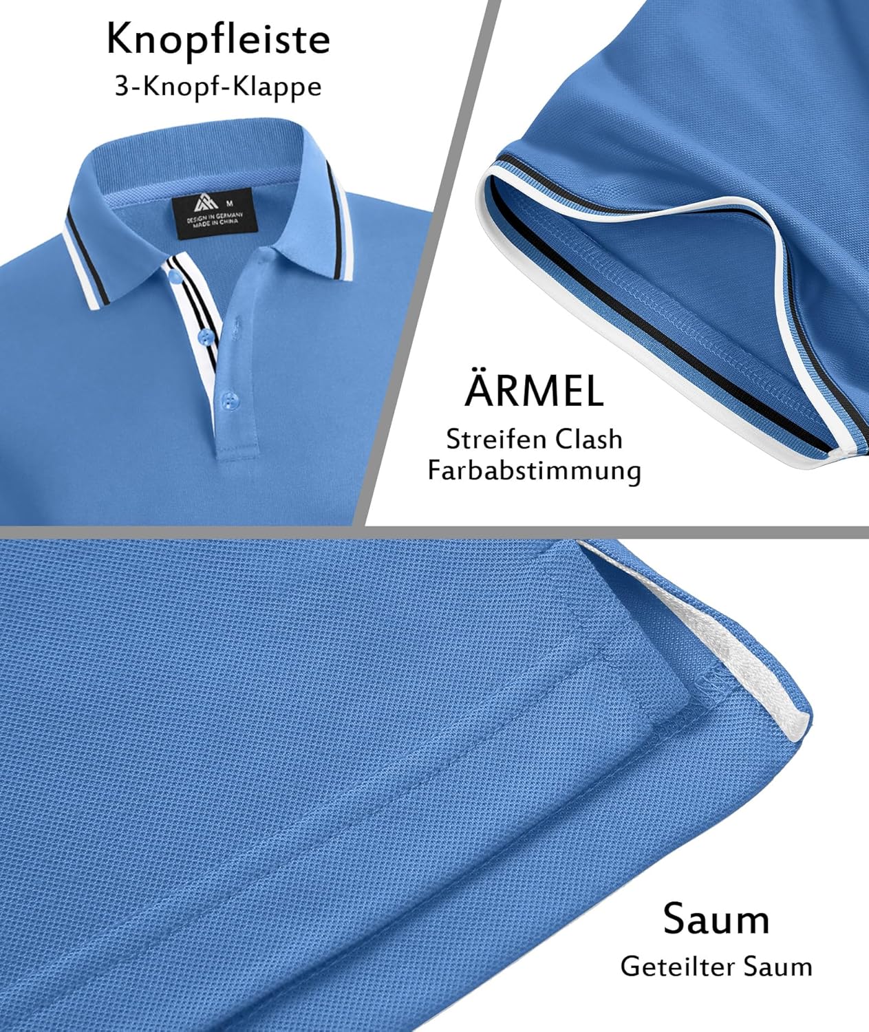 Thumbnail 2 de SwissWell Polo Uomo Manica Corta: polo sportiva a asciugatura rapida per golf, tennis e quotidiano