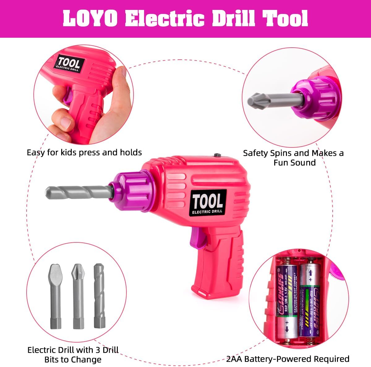 Thumbnail 1 de LOYO Kids Tool Set 30-piece pretend play tools