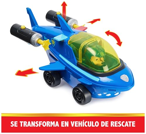 Detalle de PATRULLA CANINA - Aqua Pups - Vehículo Tiburón de Chase 🦈