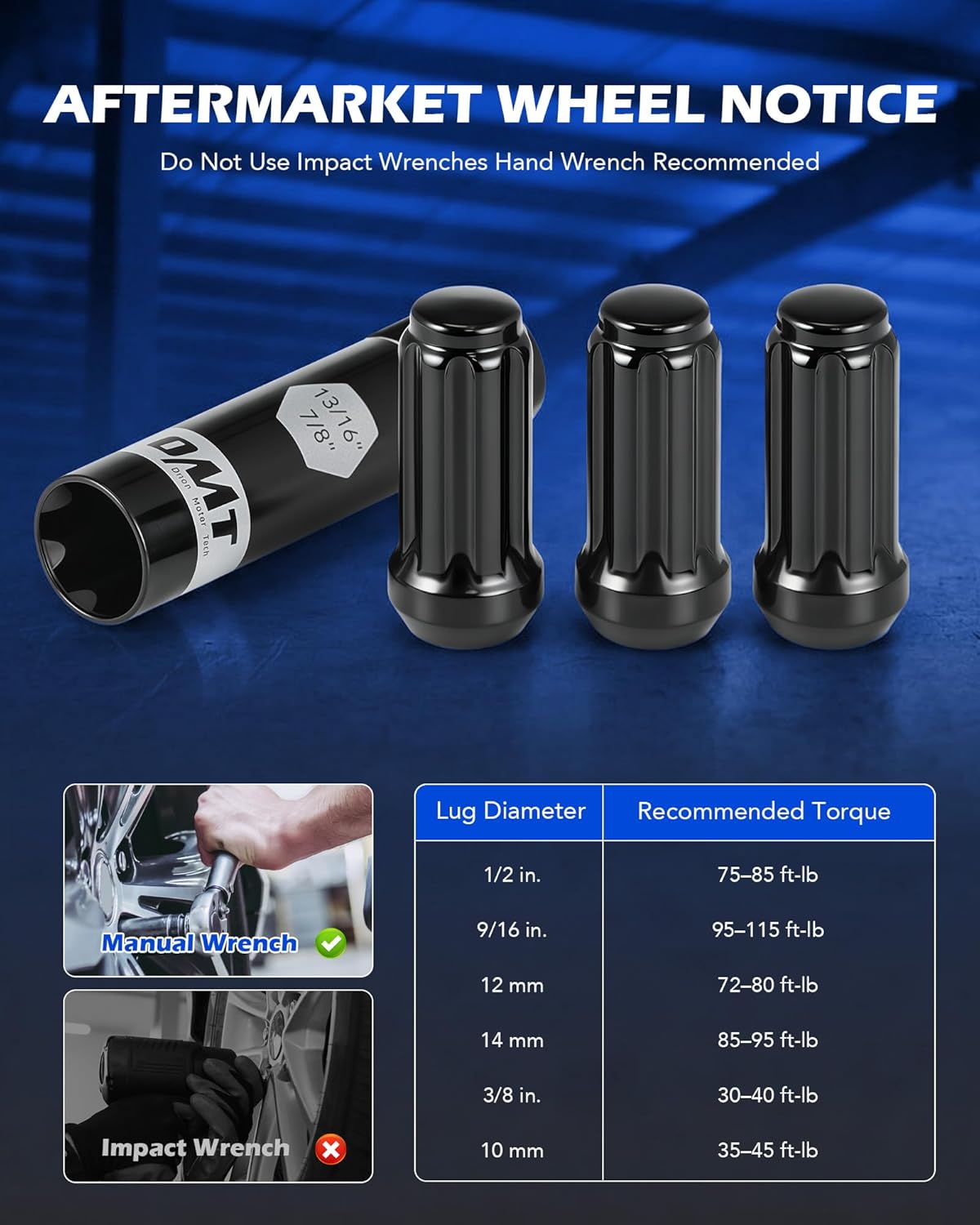 Detalle 2 de Orion Motor Tech M14x1.5 Lug Nuts with 60° Cone Seat (Set of 32)