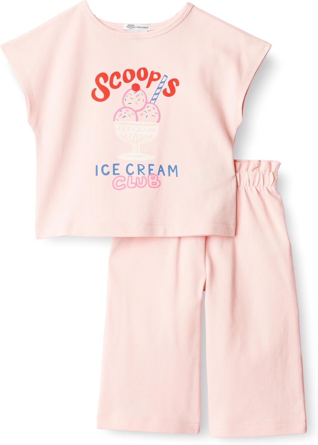 Thumbnail 6 de Amazon Essentials x Sofia Grainge Toddlers & Baby Girls' Cotton Pique Short Sleeve T-Shirt & Pants Play Set