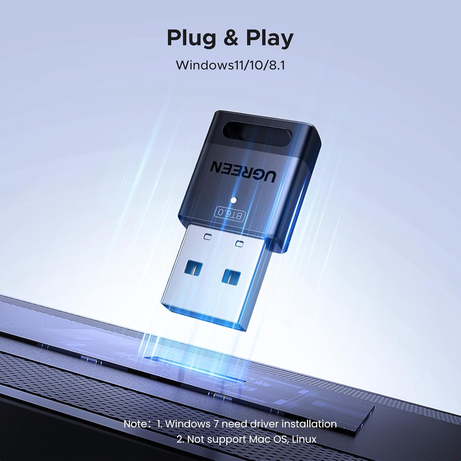 Thumbnail 2 de UGREEN USB Bluetooth Adapter Bluetooth 6.0 Dongle