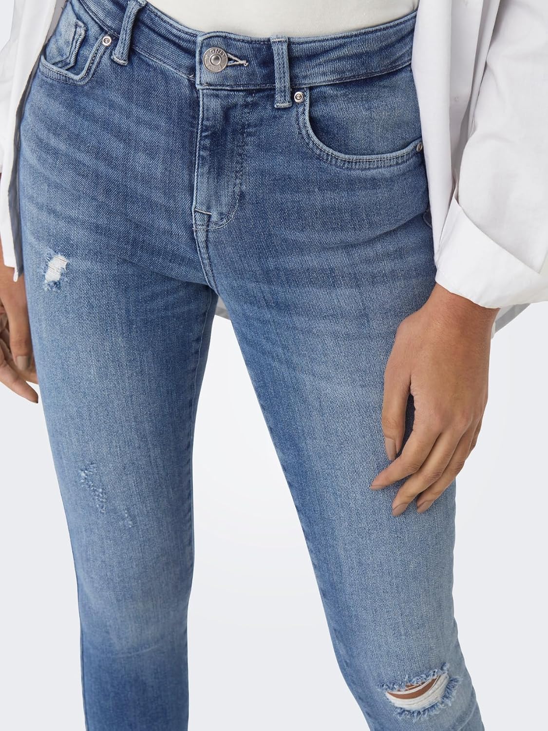 Detalle de ONLY Female Skinny Jeans ONLPOWER – Mittlere Taille, Skinny Fit