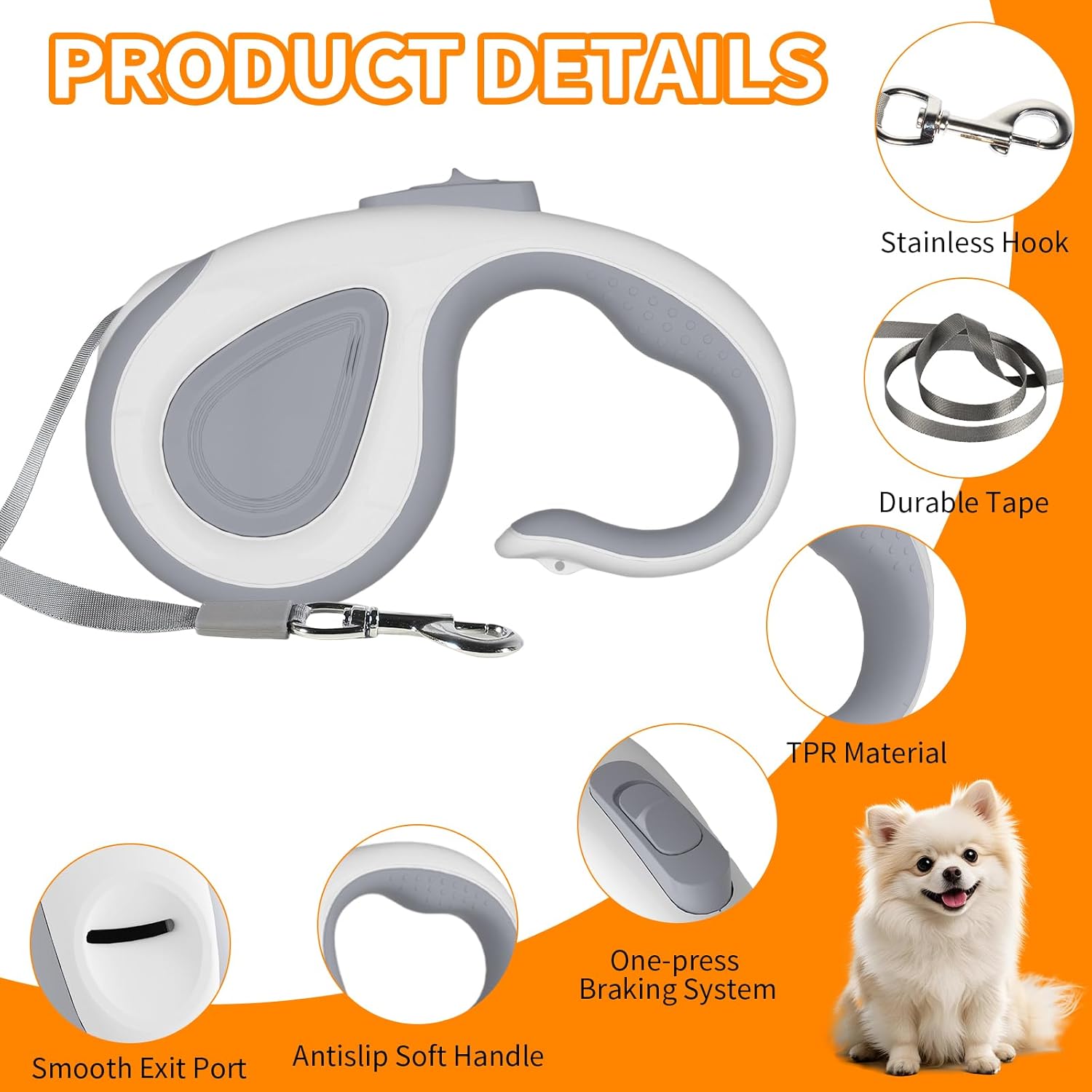Thumbnail 4 de Retractable Dog Lead 5m for Small & Medium Dogs
