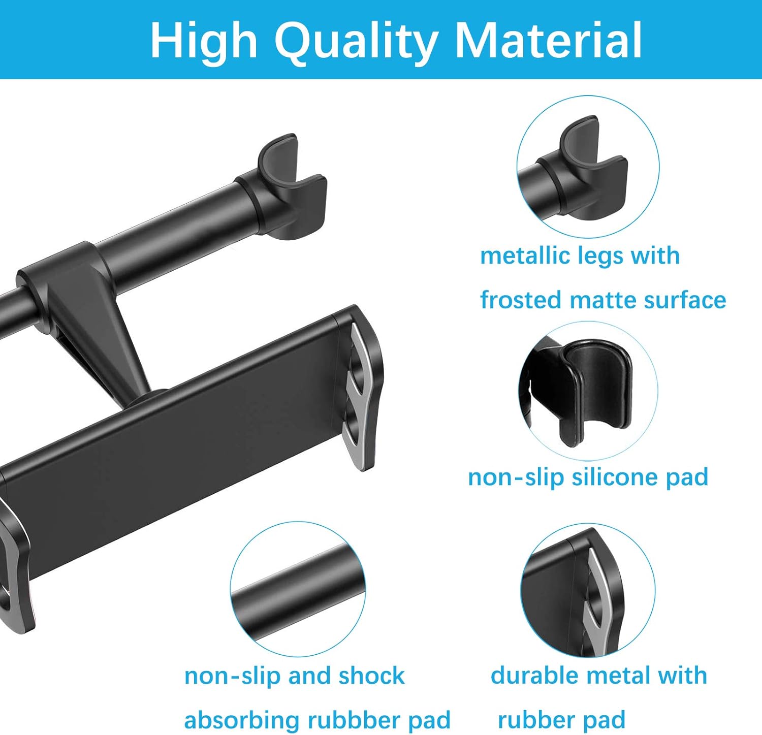 Thumbnail 2 de Zommuei Soporte Tablet Coche 360° para reposacabezas