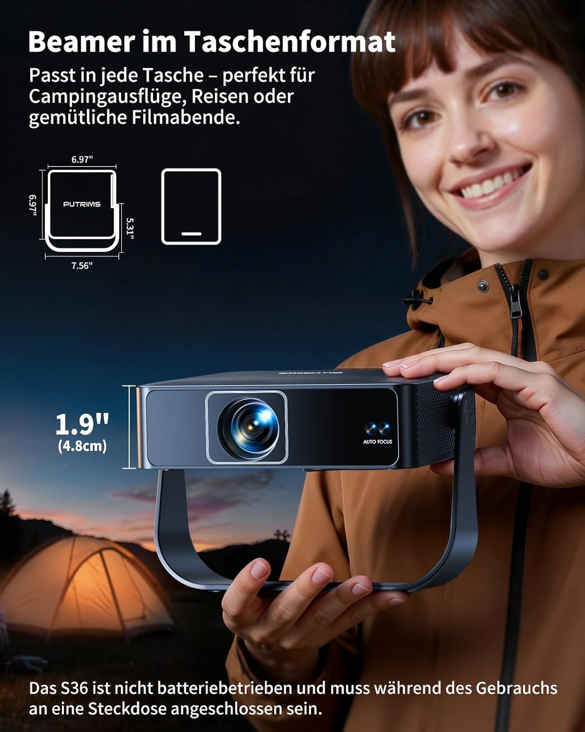 Detalle de Smart Beamer Mini Projektor 1080P 860g