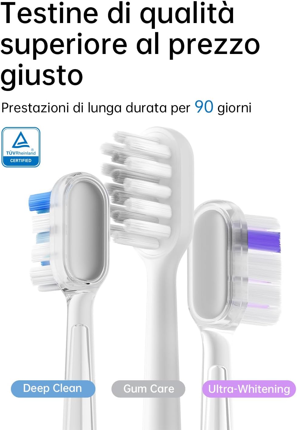 Thumbnail 5 de Laifen Wave spazzolino elettrico oscillante e vibrante con 3 testine, ricaricabile magnetico, IPX7